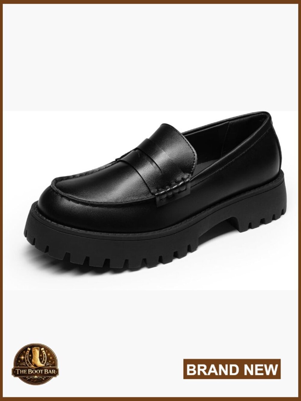 Platform Loafers Slip On Chunky Lug Sole Comfortable Work Casual Shoes